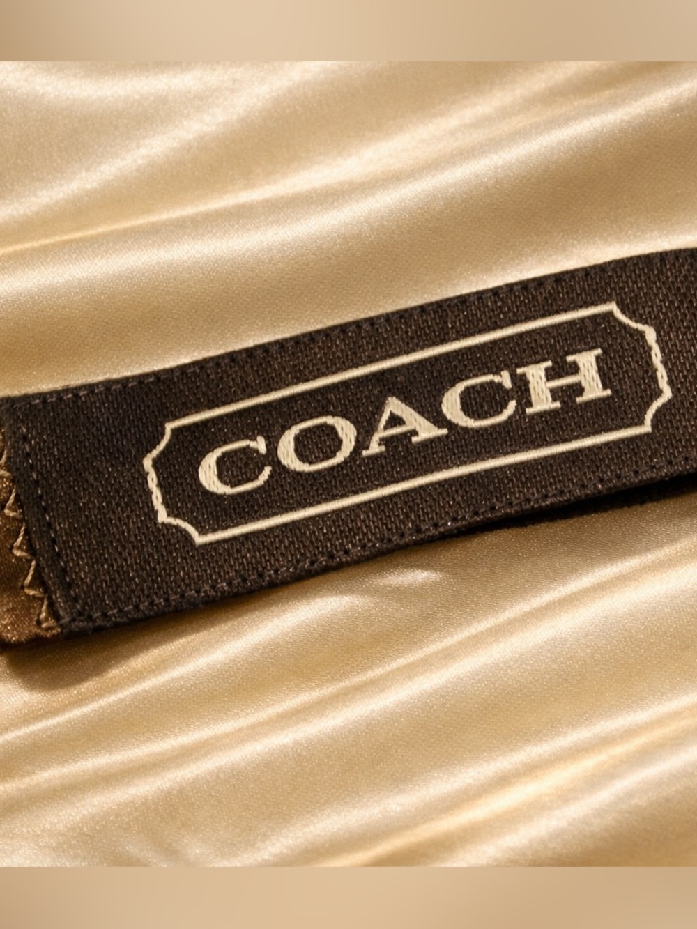 Newer coach scarf, medium sized, 100% silk, neutral tones. Soft and lovely! - Picture 4 of 6